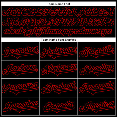 Custom Black Red 3D Pattern Design Rave Bloody Handprint Authentic Baseball Jersey