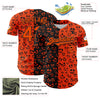 Custom Orange Black 3D Pattern Design Rave Halloween Pumpkin Authentic Baseball Jersey