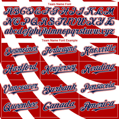 Custom White Navy-Red 3D American Flag Authentic Baseball Jersey