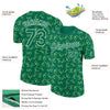 Custom Kelly Green White 3D Pattern Design Money Sign Performance T-Shirt