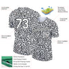 Custom White Black 3D Pattern Design Animal Print Performance T-Shirt