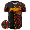 Custom Black Red-Yellow 3D Pattern Design Animal Lobster Fruit Lemon Authentic Baseball Jersey