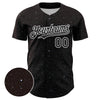 Custom Black White 3D Pattern Design Starry Sky Authentic Baseball Jersey