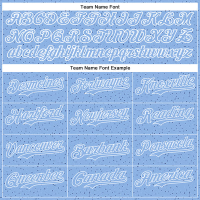 Custom Light Blue White 3D Pattern Design Dots Authentic Baseball Jersey