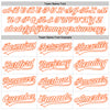 Custom White Orange 3D Pattern Design Football Helmet And Football Elements Authentic Baseball Jersey