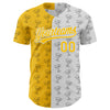 Custom White Yellow 3D Pattern Design Champion Trophy Authentic Baseball Jersey