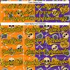 Custom Purple Yellow Bay Orange-Black 3D Pattern Halloween Skull Authentic Baseball Jersey