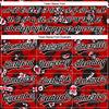 Custom Red Black-White 3D Pattern Halloween Authentic Baseball Jersey