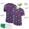 Custom Navy Pink 3D Pattern Design Flower Performance T-Shirt