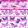 Custom White Pink 3D Pattern Design Butterfly Performance T-Shirt