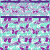 Custom Aqua White-Purple 3D Pattern Design Butterfly Performance T-Shirt