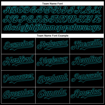 Custom Black Teal 3D Pattern Design Vintage Tattoos Authentic Baseball Jersey