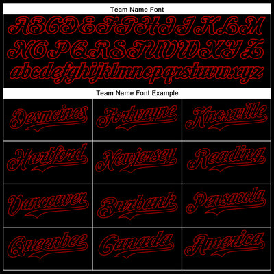 Custom Black Red 3D Pattern Design Vintage Tattoos Authentic Baseball Jersey