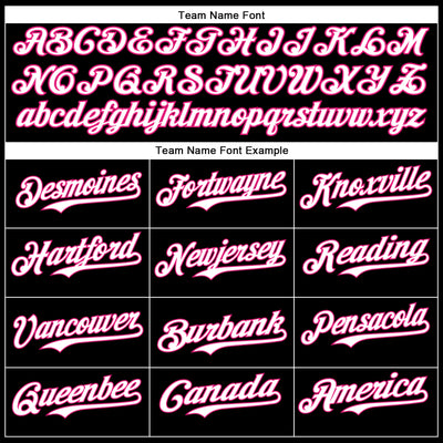 Custom Black White-Hot Pink 3D Pattern Design Vintage Tattoos Authentic Baseball Jersey