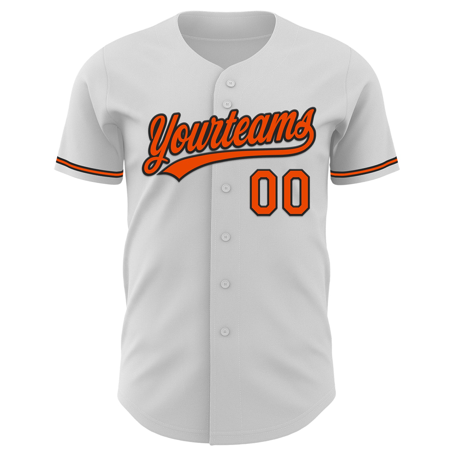 Custom White Orange-Black 3D Halloween Authentic Baseball Jersey