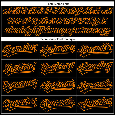 Custom Black Bay Orange 3D Halloween Authentic Baseball Jersey