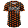 Custom Black White 3D Halloween Authentic Baseball Jersey