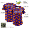 Custom Purple White 3D Halloween Authentic Baseball Jersey