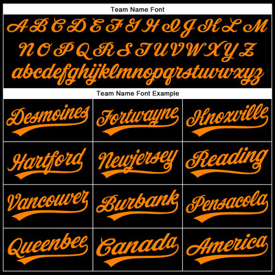 Custom Black Bay Orange 3D Halloween Authentic Baseball Jersey