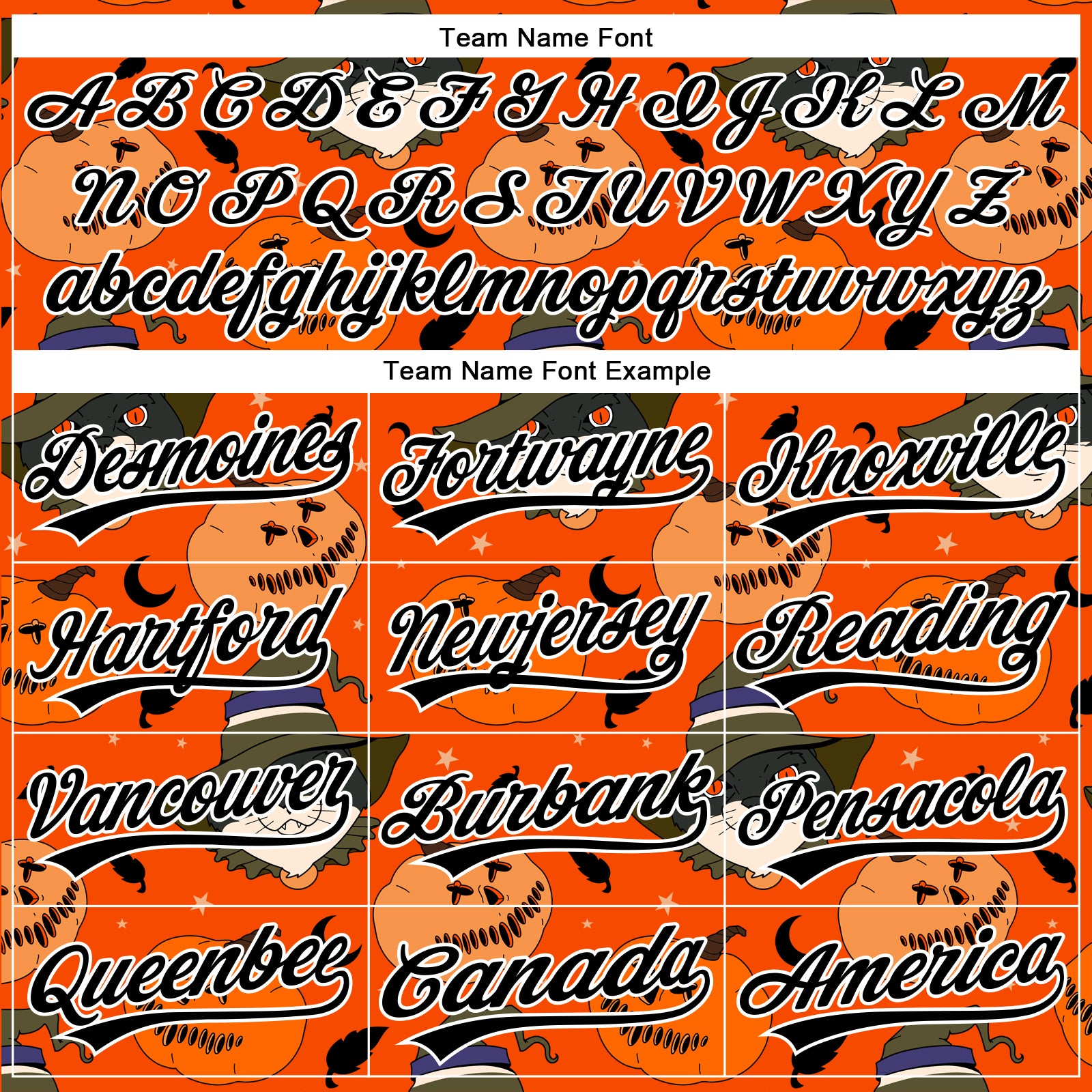 Custom Orange Black-White 3D Halloween Authentic Baseball Jersey