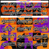 Custom Orange Black-Purple 3D Halloween Authentic Baseball Jersey