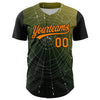 Custom Black Bay Orange 3D Halloween Authentic Baseball Jersey