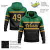 Custom Stitched Black Old Gold-Kelly Green Line Sports Pullover Sweatshirt Hoodie