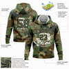 Custom Stitched Camo Olive-Black 3D Smallmouth Bass Fish Fishing Sports Pullover Sweatshirt Hoodie