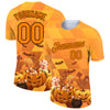 Custom Bay Orange Black 3D Halloween Performance T-Shirt