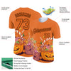 Custom Texas Orange Black 3D Halloween Performance T-Shirt