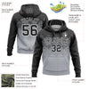 Custom Stitched Black Gray-White 3D Pattern Design Gradient Square Shape Sports Pullover Sweatshirt Hoodie