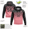 Custom Stitched Black Medium Pink 3D Pattern Design Gradient Square Shape Sports Pullover Sweatshirt Hoodie