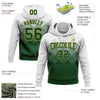 Custom Stitched White Green-Old Gold 3D Pattern Design Gradient Square Shape Sports Pullover Sweatshirt Hoodie