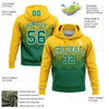 Custom Stitched Yellow Kelly Green-White 3D Pattern Design Gradient Square Shape Sports Pullover Sweatshirt Hoodie