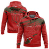 Custom Stitched Red Olive 3D Pattern Design Torn Paper Style Sports Pullover Sweatshirt Hoodie