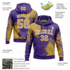 Custom Stitched Purple Old Gold-White 3D Pattern Design Abstract Brush Stroke Sports Pullover Sweatshirt Hoodie