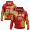 Custom Stitched Red Old Gold-White 3D Pattern Design Abstract Brush Stroke Sports Pullover Sweatshirt Hoodie