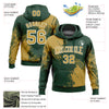 Custom Stitched Green Old Gold-White 3D Pattern Design Abstract Brush Stroke Sports Pullover Sweatshirt Hoodie