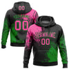 Custom Stitched Black Pink-Light Blue 3D Pattern Design Abstract Brush Stroke Sports Pullover Sweatshirt Hoodie