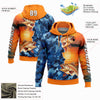 Custom Stitched Bay Orange Camo-Black 3D Trout Fish Fishing Sports Pullover Sweatshirt Hoodie