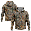 Custom Stitched Camo Black-White 3D Deer Hunting Sports Pullover Sweatshirt Hoodie