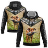 Custom Stitched Black White 3D Bow Hunter And Pheasant Hunting With Dog Sports Pullover Sweatshirt Hoodie