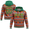 Custom Stitched Red Kelly Green-Gold 3D Christmas Sports Pullover Sweatshirt Hoodie