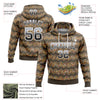 Custom Stitched Brown Gray-Black Fade 3D Pattern Design Colorful Circle Shapes Sports Pullover Sweatshirt Hoodie