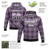 Custom Stitched Light Purple Black-White Fade 3D Pattern Design Geometric Square Shapes Sports Pullover Sweatshirt Hoodie