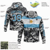 Custom Stitched Camo Light Blue-Black 3D Argentina Argentinian Flag Sports Pullover Sweatshirt Salute To Service Hoodie