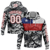 Custom Stitched Camo White-Red 3D Chile Chilean Flag Sports Pullover Sweatshirt Salute To Service Hoodie