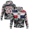 Custom Stitched Camo White-Red 3D Dominican Republic Flag Sports Pullover Sweatshirt Salute To Service Hoodie