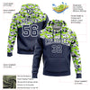 Custom Stitched Camo Navy Neon Green-Gray 3D Sports Pullover Sweatshirt Salute To Service Hoodie