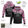 Custom Stitched Camo Black Pink-Steel Gray 3D Sports Pullover Sweatshirt Salute To Service Hoodie